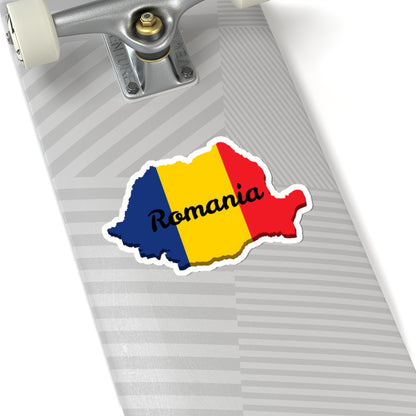 Romania Map Kiss-Cut Stickers | Travel Decor, Laptop Stickers, Gift for Romanians, Scrapbooking, Car Stickers