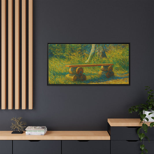 Multicolor Framed Matte Canvas Art Print, Nature Wall Decor, Impressionist Landscape Artwork, Scenic Home Decor, Vibrant Room Accent
