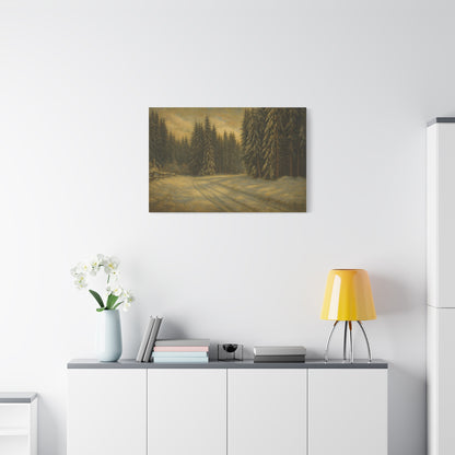 Scenic Forest Canvas Art, Nature Decor for Home, Cozy Wall Art, Perfect Gift for Nature Lovers, Rustic Cabin Decor, Winter Landscape Print - TRV
