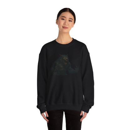 Fierce Werewolf Graphic Sweatshirt, Cozy Unisex Crewneck, Perfect for Casual Outfits, Halloween Apparel, Everyday Wear
