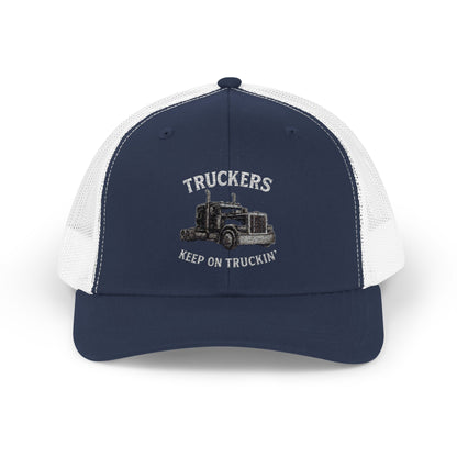 Truck Driver Snapback Cap, Mesh Trucker Hat, Cool Casual Hat, Perfect Gift for Drivers, Trucking Enthusiasts, Outdoor Style - TRV