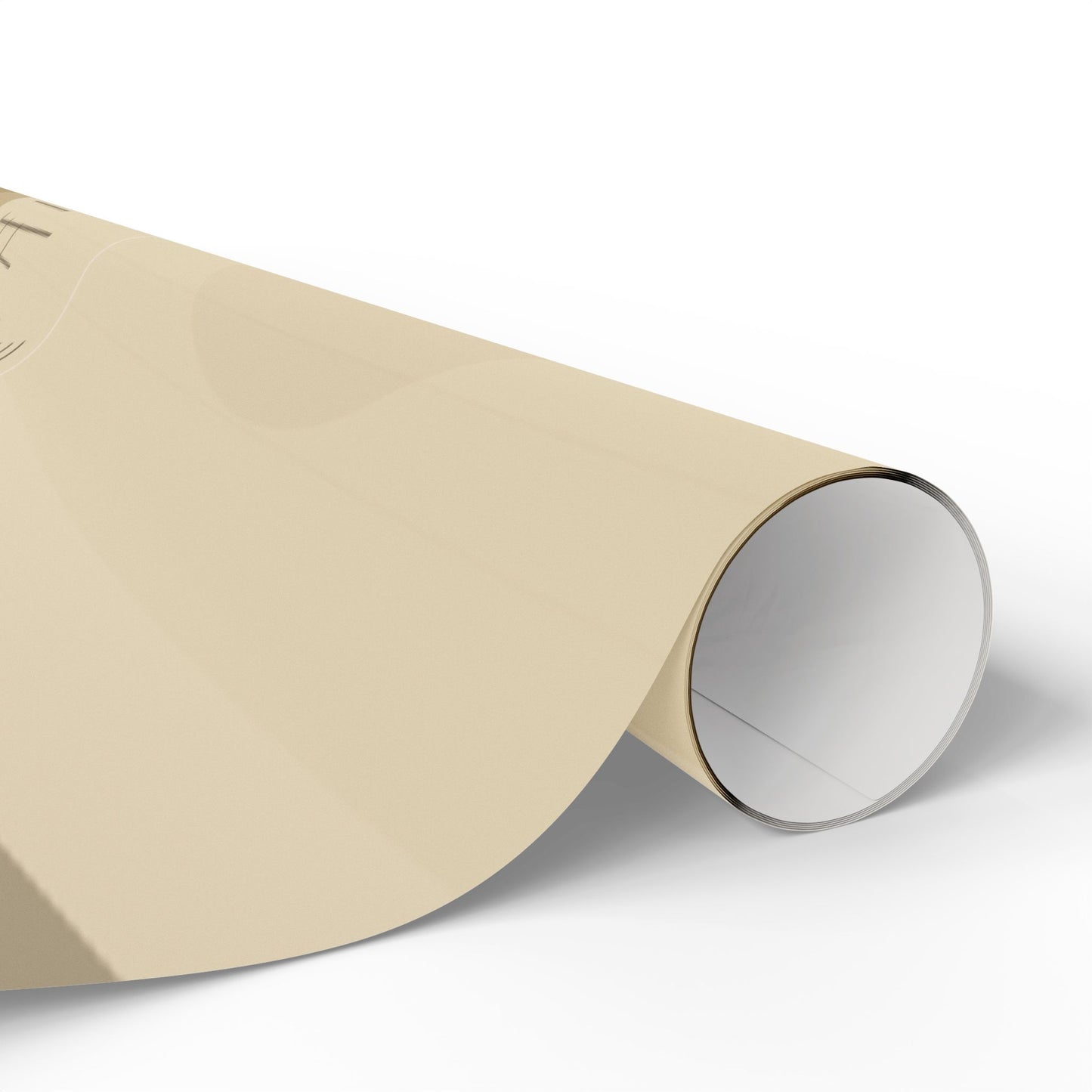 Neutral Abstract Wrapping Paper Roll — Beige Geometric Gift Wrap