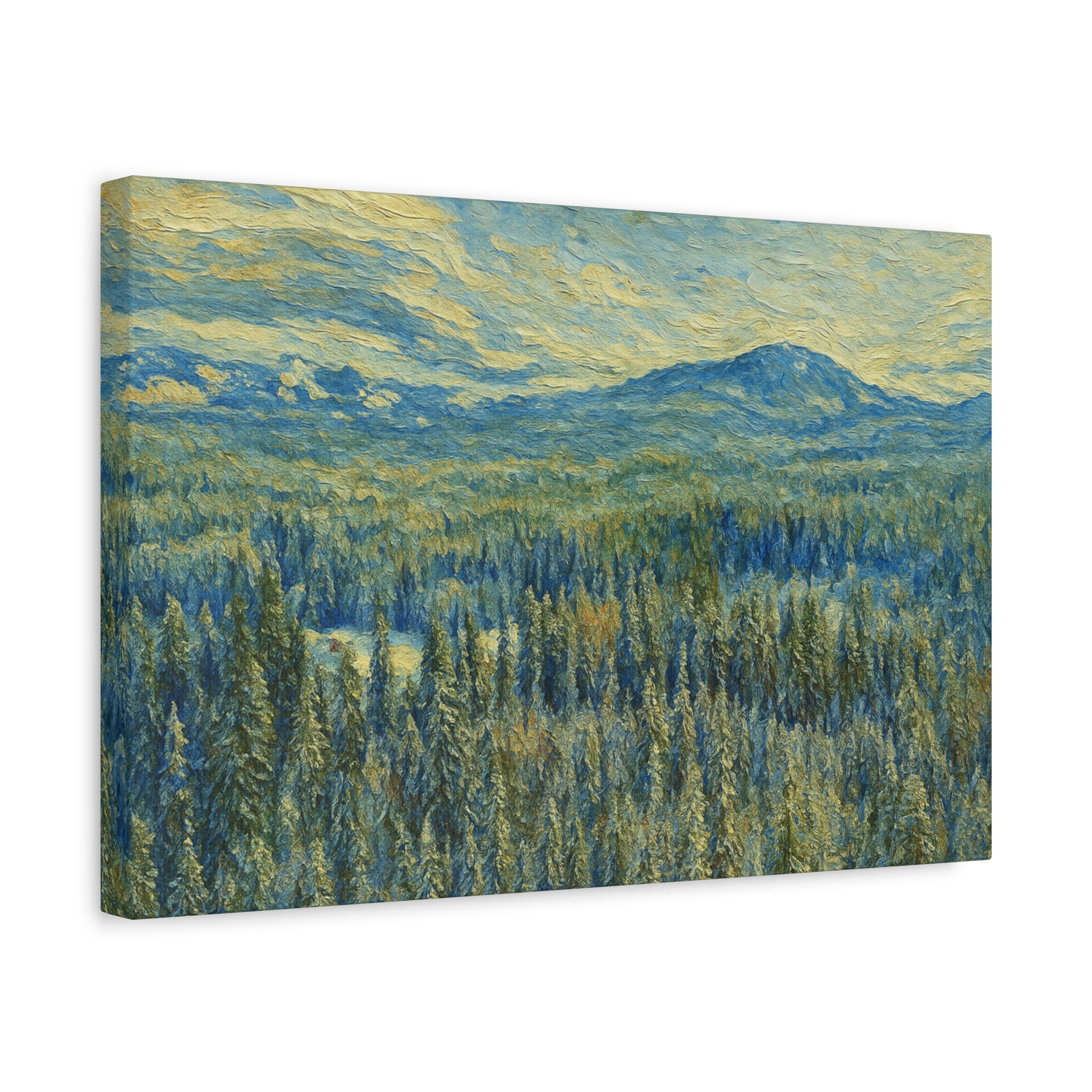 Scenic Landscape Canvas Print, Rustic Home Decor, Wall Art for Nature Lovers, Gift for Art Enthusiasts, Serene Forest Artwork - TRV