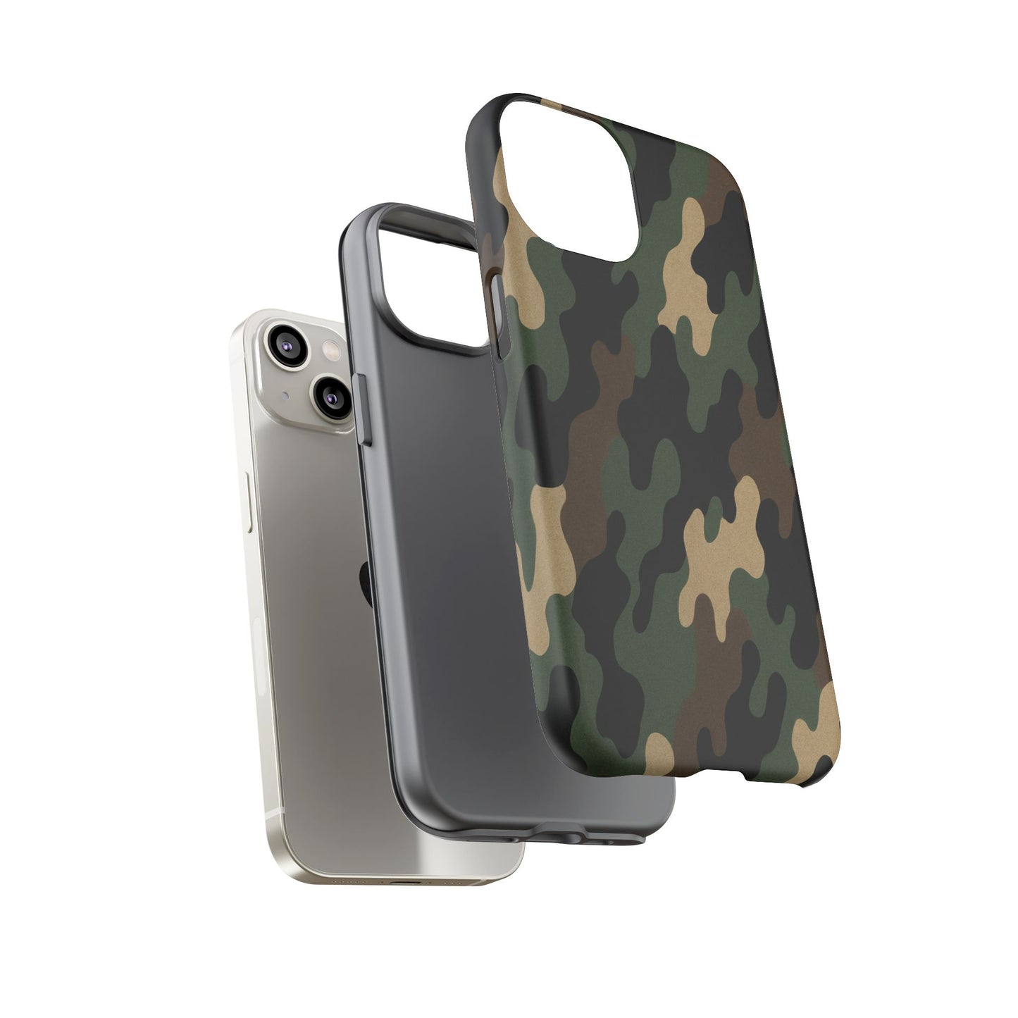 Camouflage Phone Case, Tough Cases, Military Style, Unique Phone Accessories, Gift for Him, Durable Phone Cover - TRV