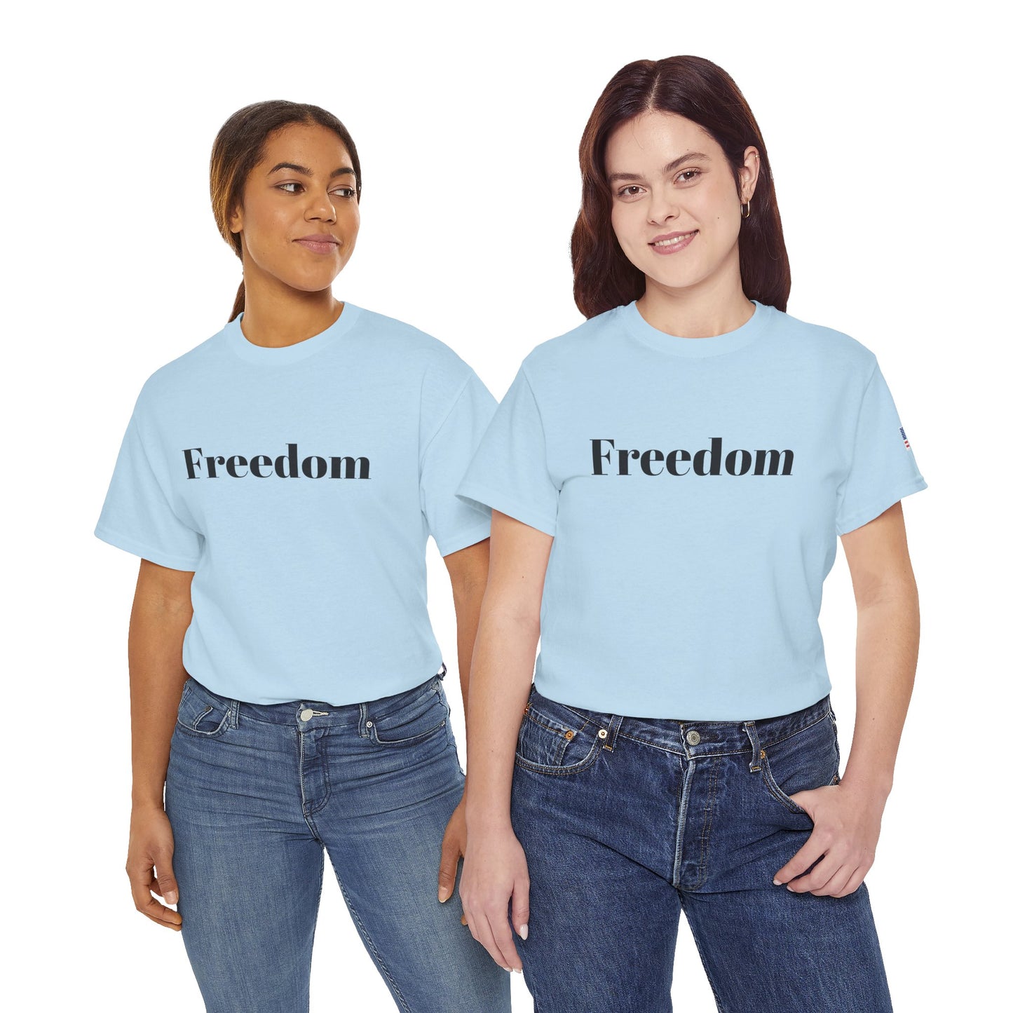 Freedom script tee | T-Shirt, American flag sleeve - TRV