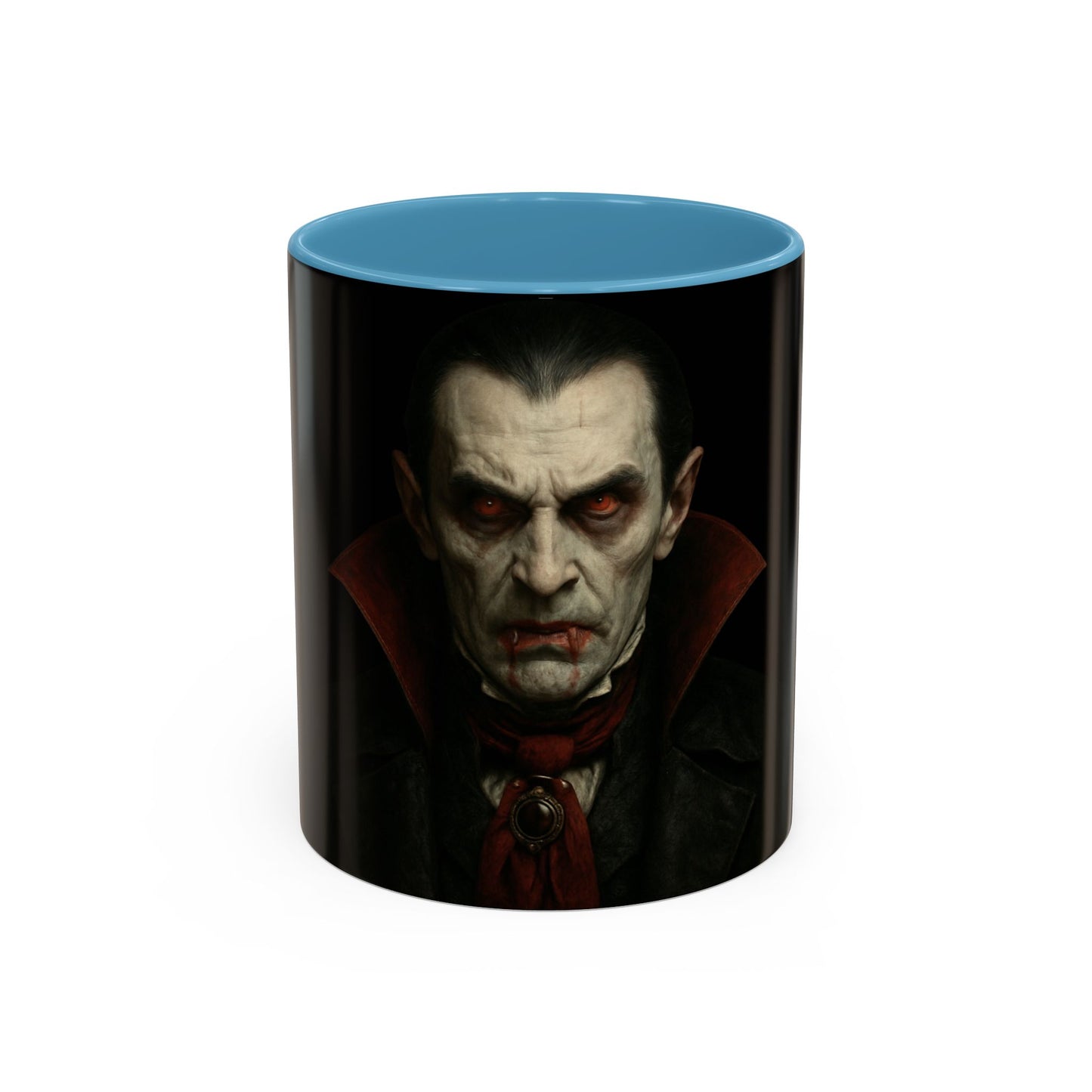 Gothic Dracula Vampire Accent Coffee Mug | Spooky Halloween Gift, Unique Home Decor, Collector's Mug, Coffee Lover's Gift - TRV