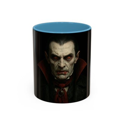 Gothic Dracula Vampire Accent Coffee Mug | Spooky Halloween Gift, Unique Home Decor, Collector's Mug, Coffee Lover's Gift - TRV