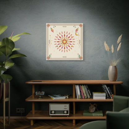 Boho Sun Mandala Matte Canvas