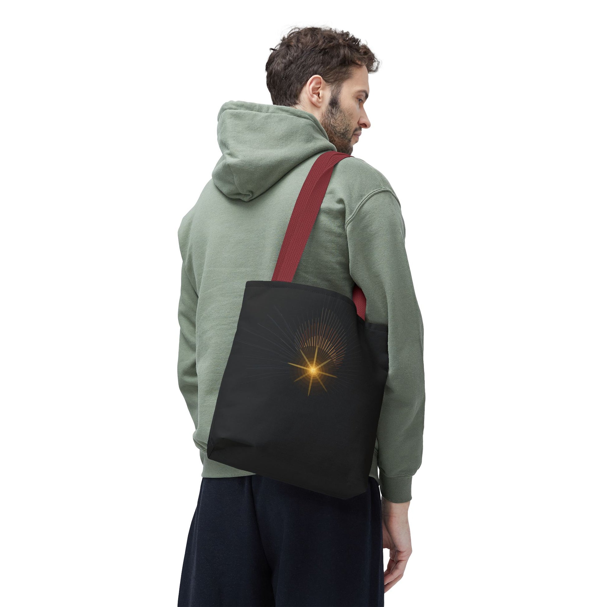 Radiant Starburst Tote Bag | Golden Light Celestial Design - TRV