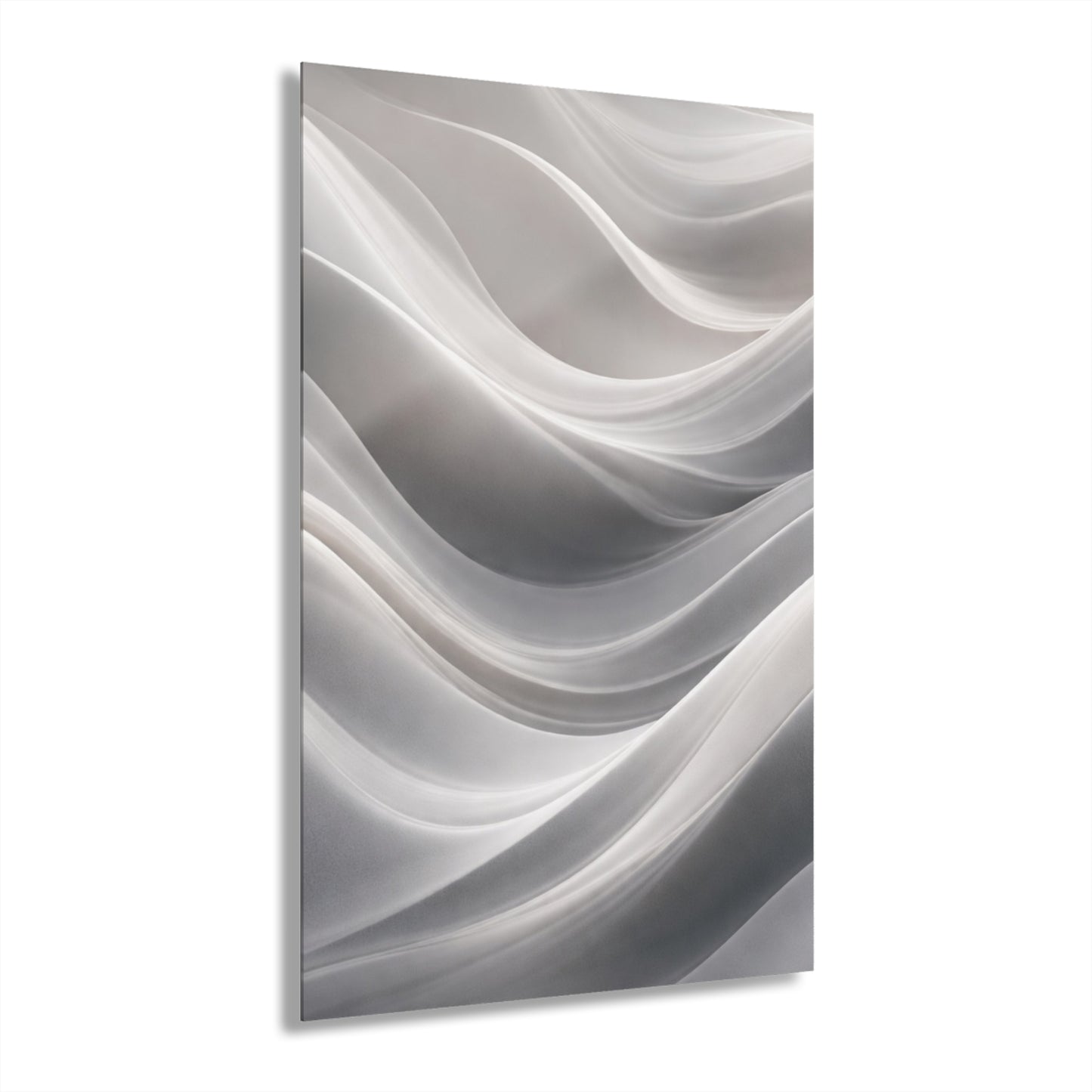 Abstract White Wave Acrylic Print | Wall Art
