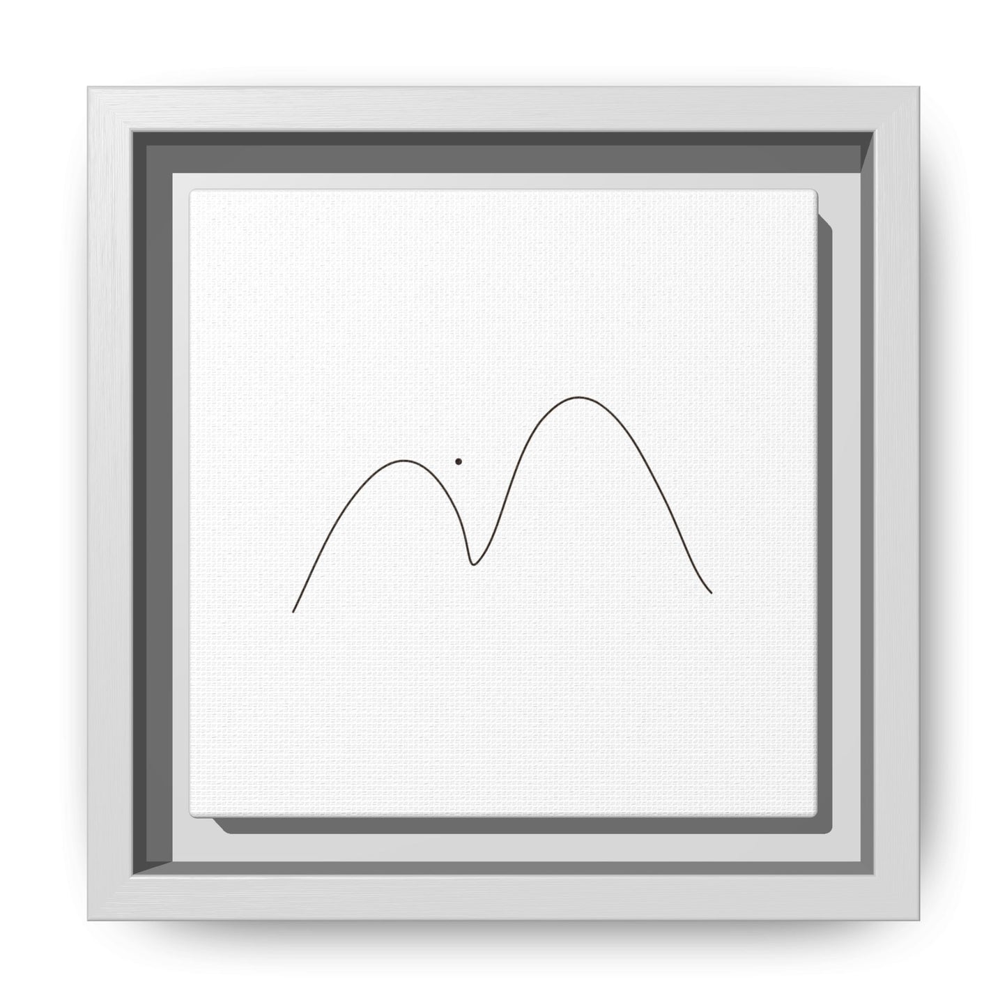 Minimal Line Mountains Matte Canvas Framed