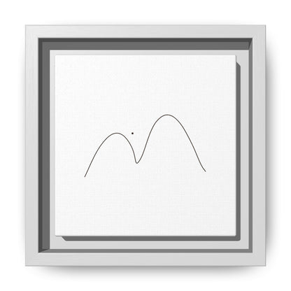Minimal Line Mountains Matte Canvas Framed