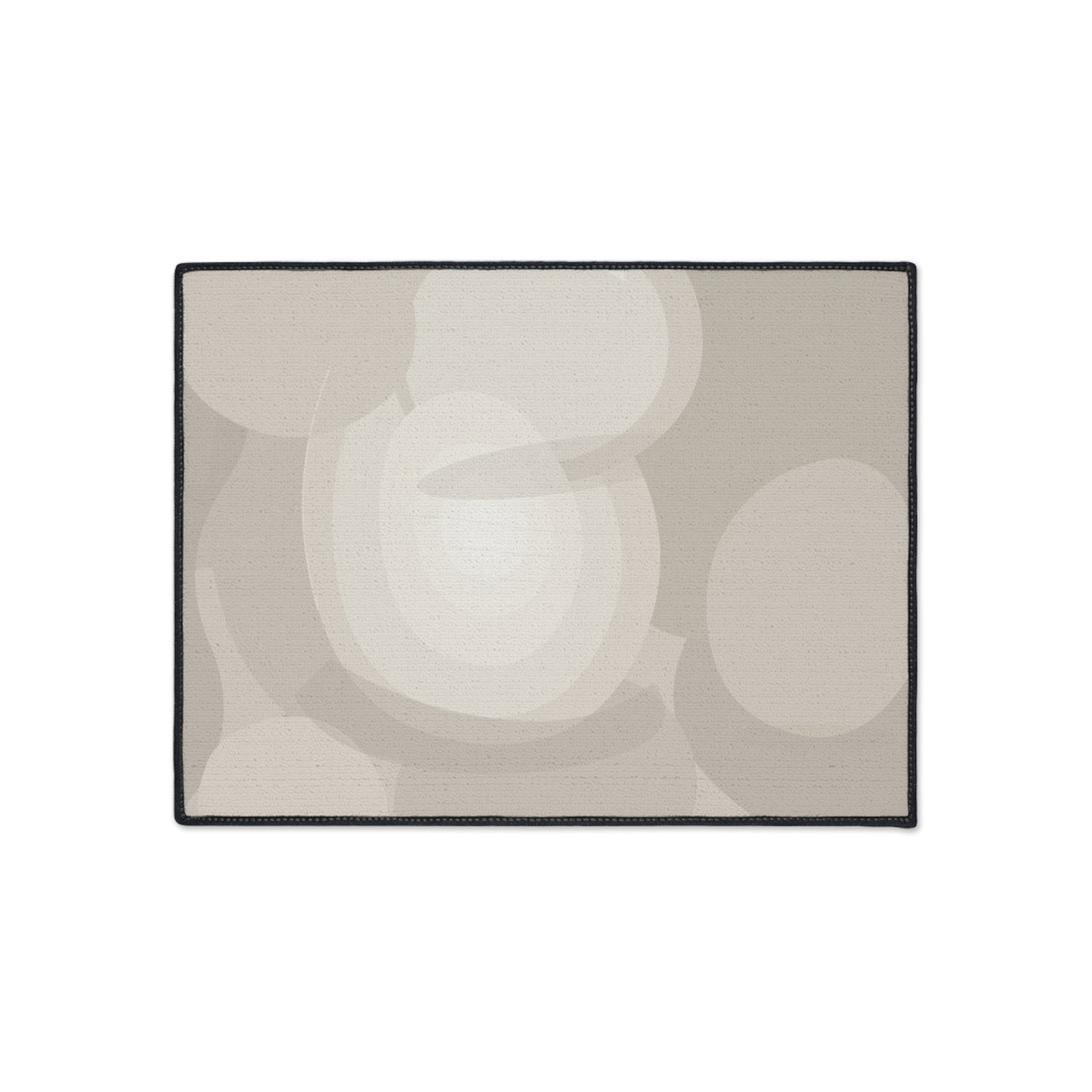Neutral Abstract Circles Heavy Duty Floor Mat | Non-Slip Entry Rug