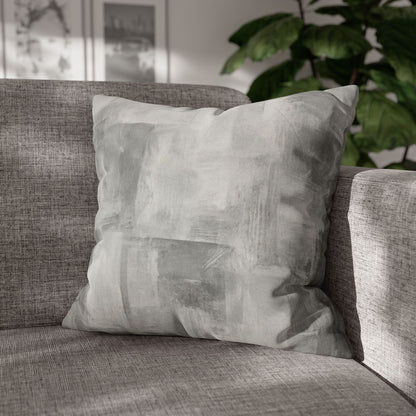 Watercolor Gray Decorative Pillowcase — Spun Polyester Square Throw Pillow Cover