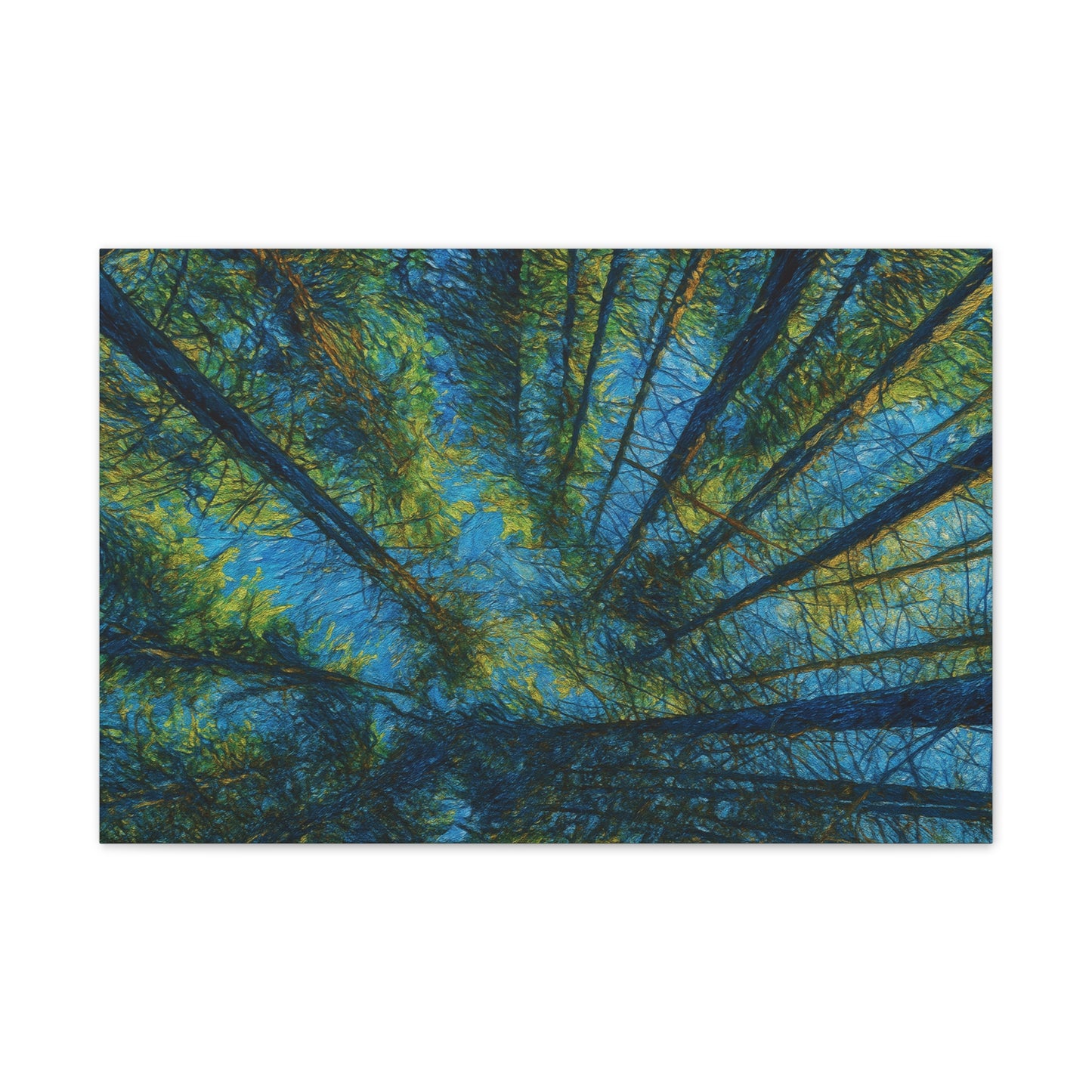 Canvas Wall Art, Forest Perspective Print, Nature Decor, Home & Office Art, Rustic Wall Hanging, Tree Art for Nature Lovers - TRV