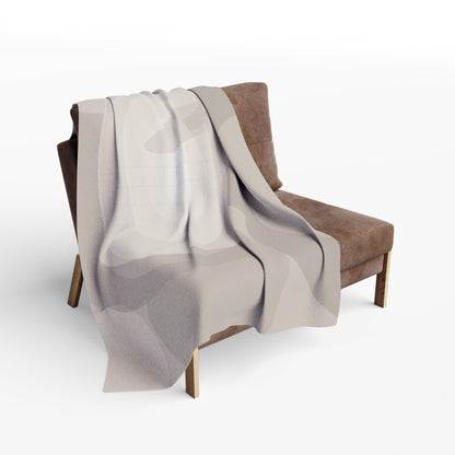 Abstract Neutral Swirls Arctic Fleece Blanket | Minimal Modern Throw