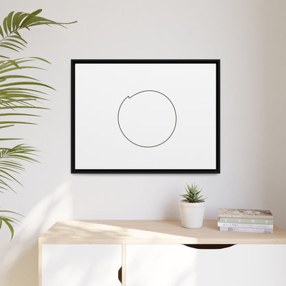 Minimal Circle Line Matte Canvas Framed | Modern Abstract Wall Art