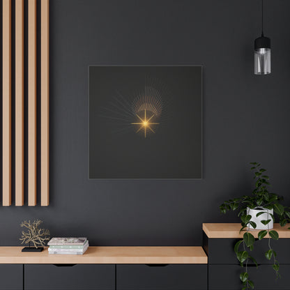 Abstract Golden Starburst Canvas