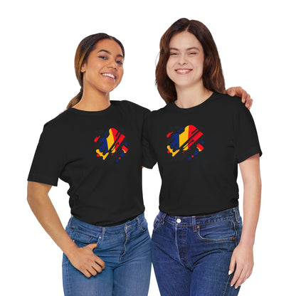 Artistic Heart Unisex Jersey Tee - Vibrant Graphic Tee, Casual Wear, Gift for Art Lovers, Birthday Surprise, Everyday Comfort - TRV