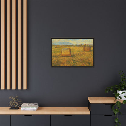 Framed Matte Canvas Wall Art - Rustic Farm Landscape, Country Decor, Home Gallery, Gift for Nature Lovers, Housewarming Decor - TRV