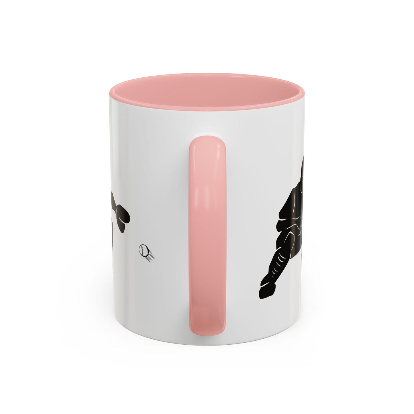 Baseball Catcher Coffee Mug, Sports Gift for Coaches, Black Accent Mug for Fans, Perfect for Birthdays & Celebrations, Unique Cup - TRV