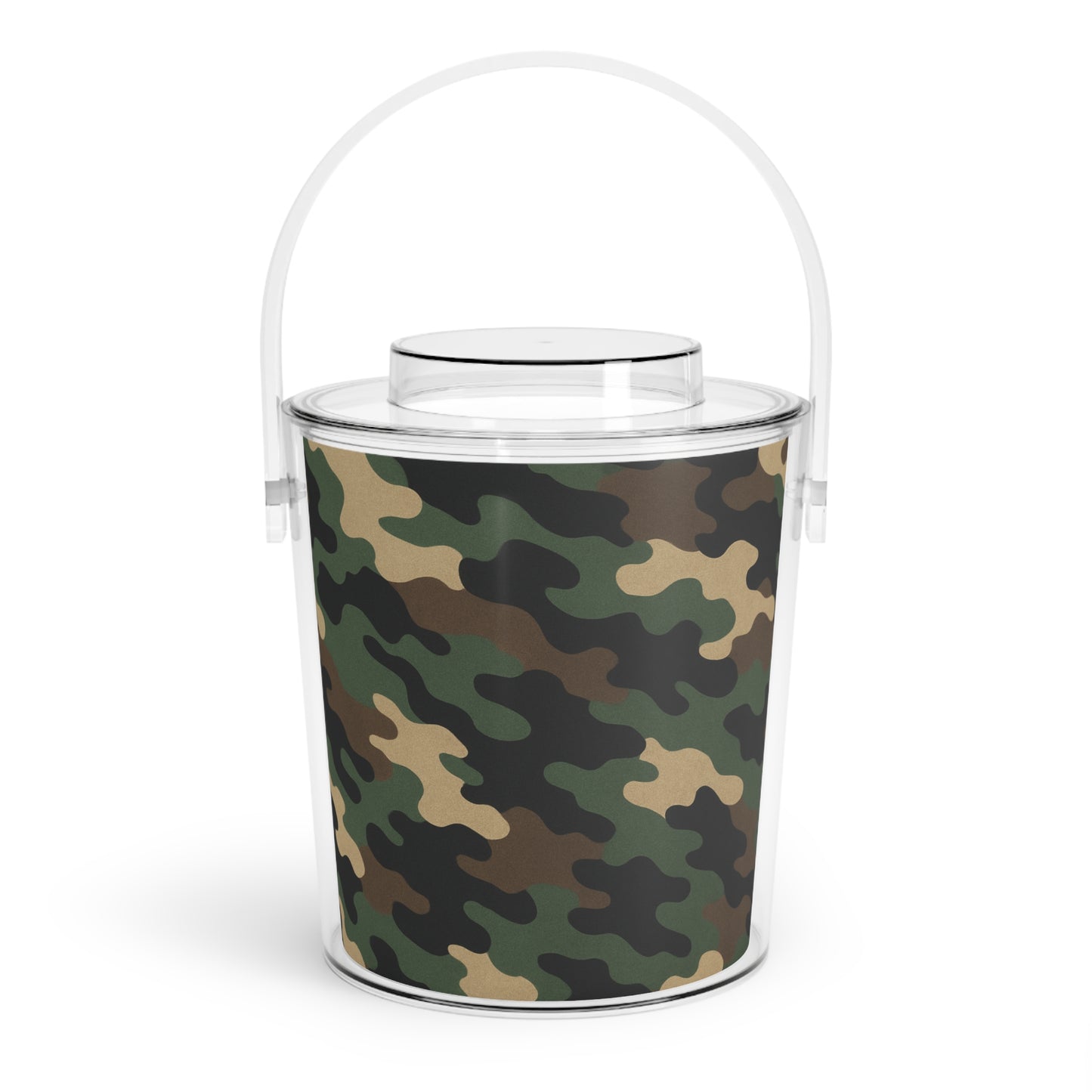 Camouflage Ice Bucket with Tongs - Best Accessories | Gothic Decor Store | Buy Online