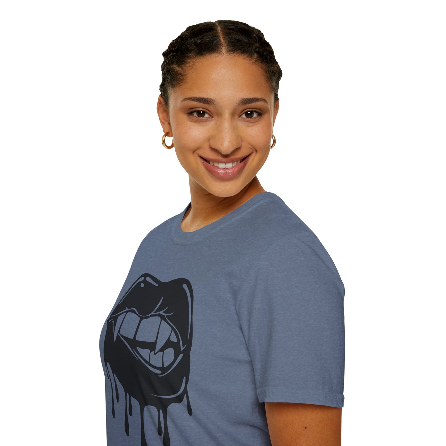 Edgy Graphic Unisex T-Shirt - Dripping Mouth Design, Cool Tee, Trendy Shirt, Hipster Top, Streetwear, Alternative Fashion, Holiday Gift