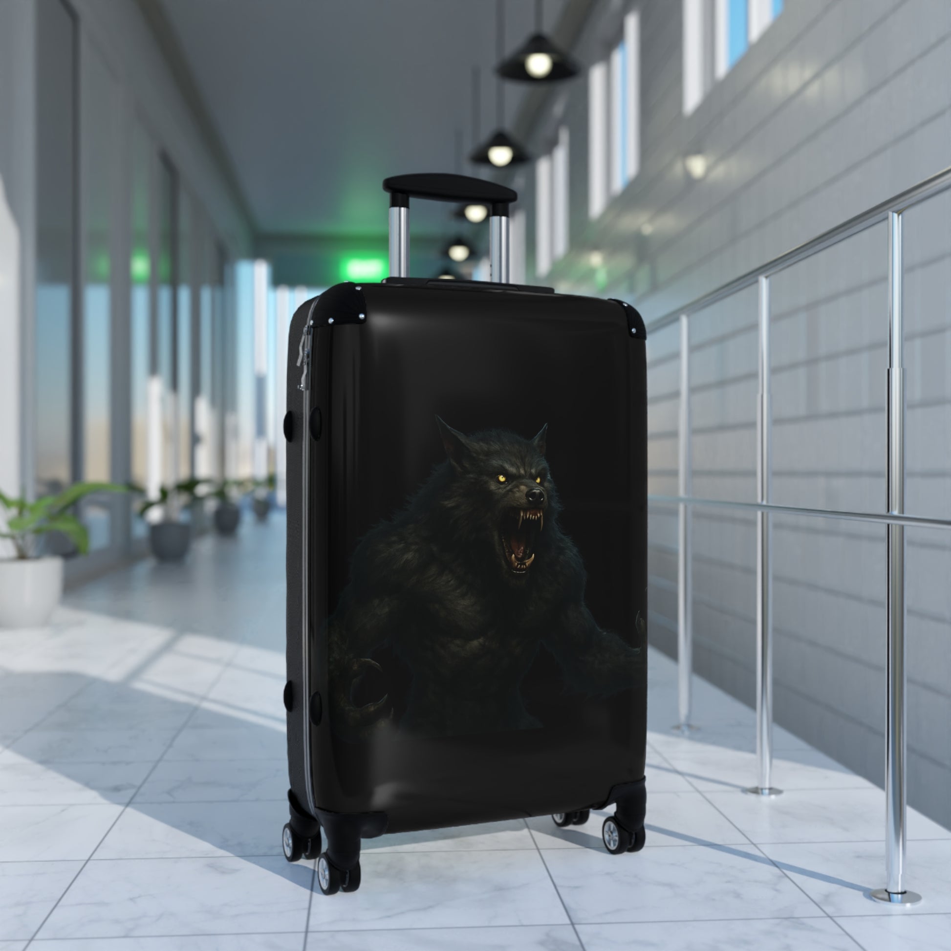 Fierce Werewolf Suitcase, Travel Luggage, Halloween Travel, Unique Carry-On, Adventure Gear, Gift for Travelers, Fantasy Travel - TRV