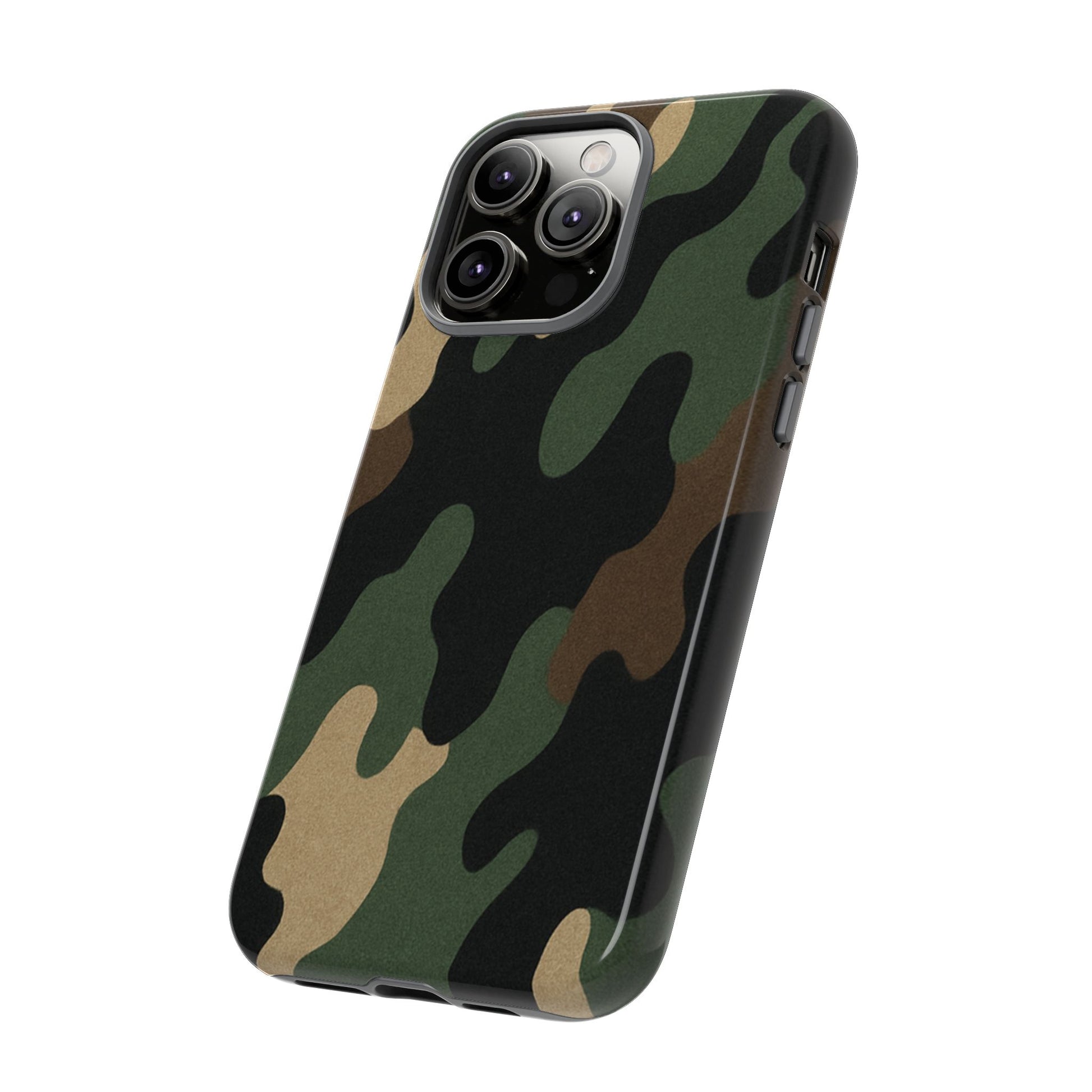 Camouflage Phone Case, Tough Phone Cover, Military Style Accessory, Protective Case for Men, Gifts for Soldiers - TRV