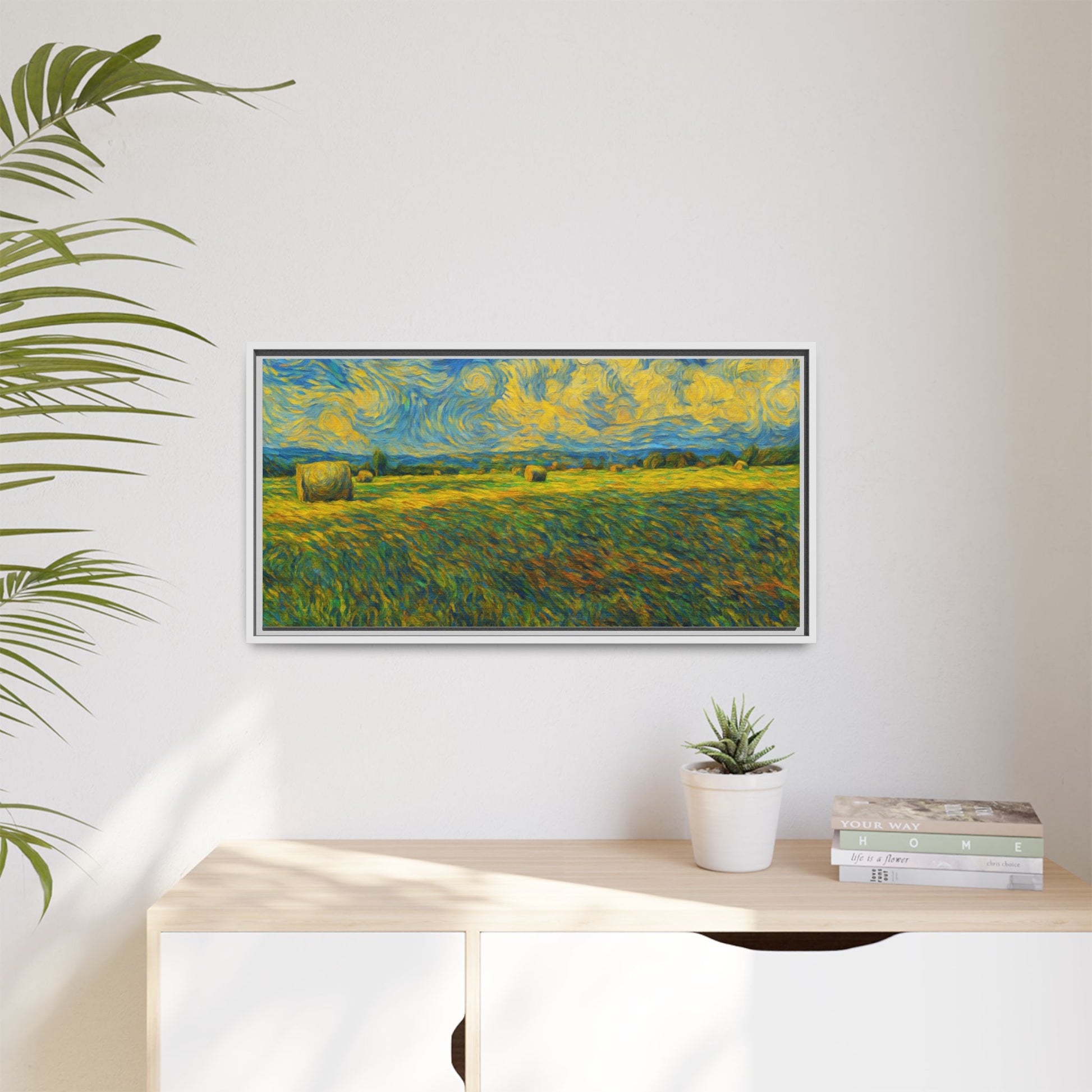 Landscape Matte Canvas, Framed (Multi-color) - TRV