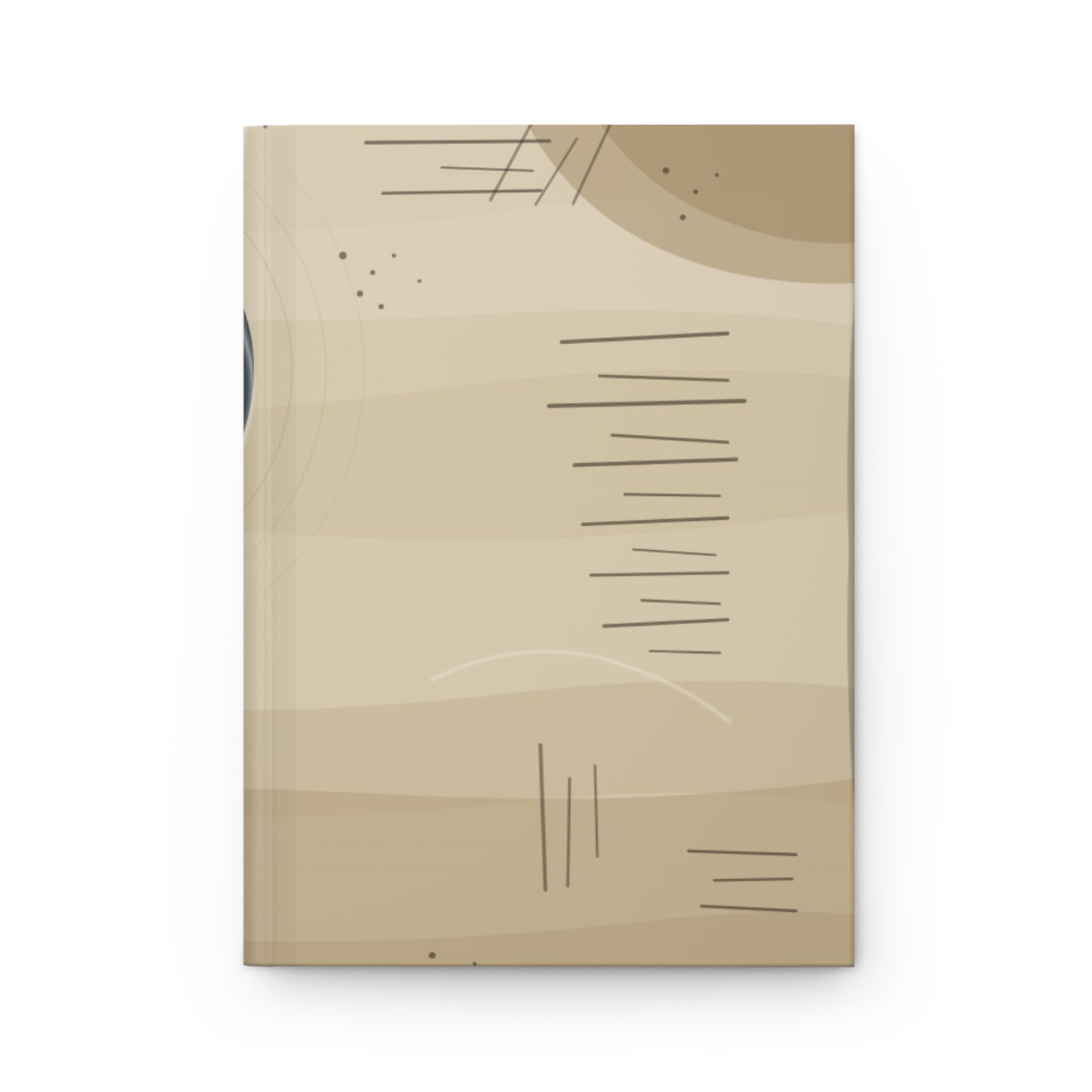 Abstract Neutral Circles Hardcover Journal | Matte Art Notebook - TRV