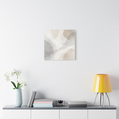 Neutral Abstract Organic Shapes Matte Canvas