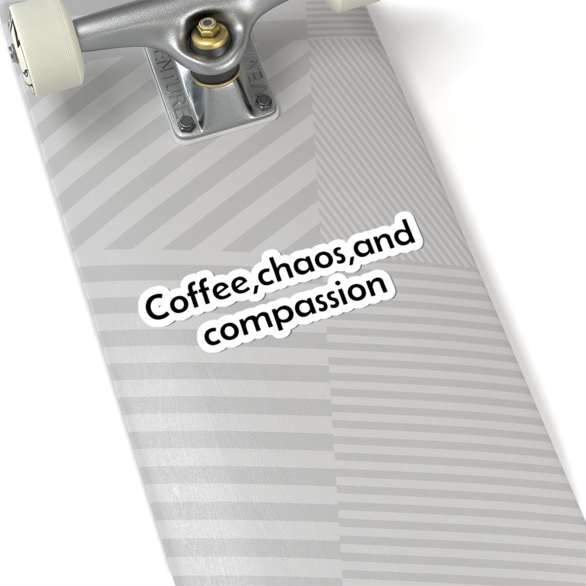 Coffee, Chaos, and Compassion Stickers | Phrase Vinyl Kiss-Cut Sticker