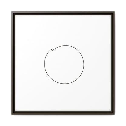 Minimal Circle Line Matte Canvas Framed | Modern Abstract Wall Art