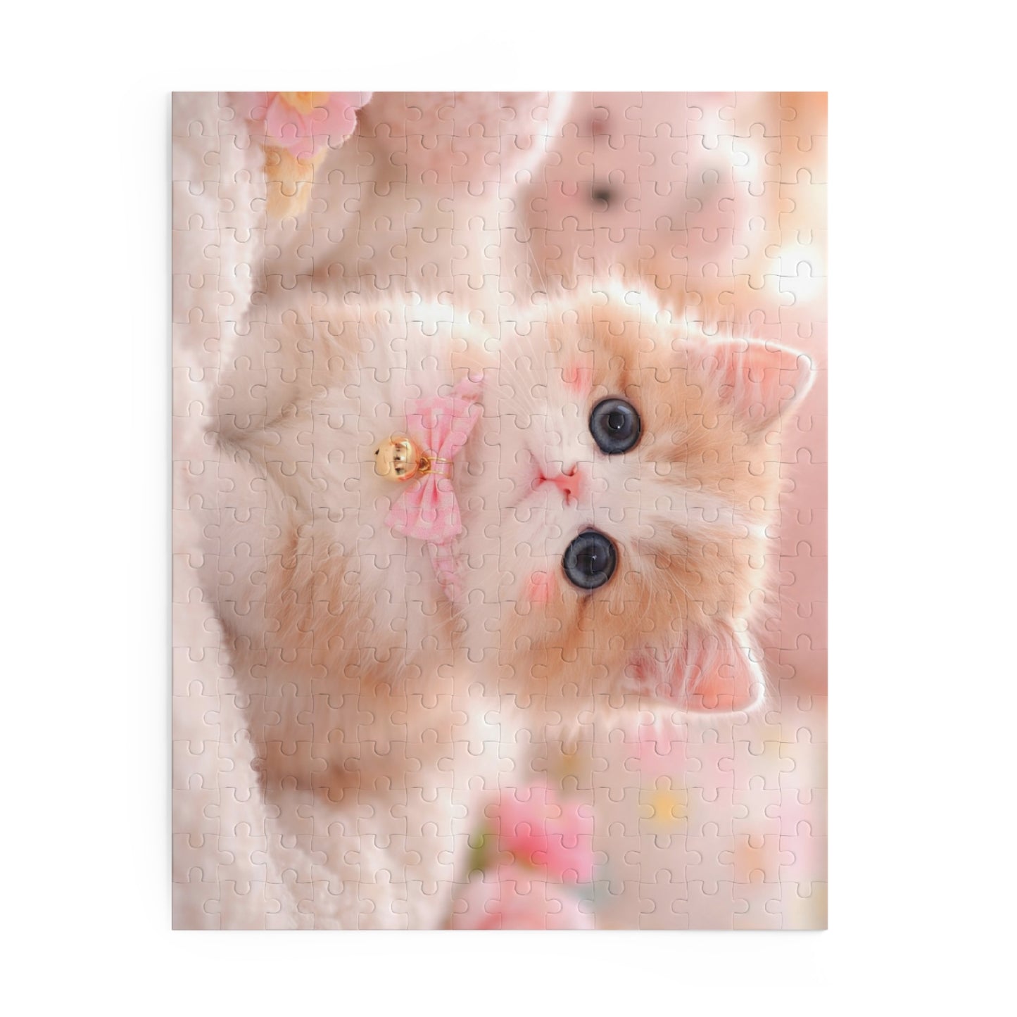 Cute Kitten with Pink Bow Puzzle