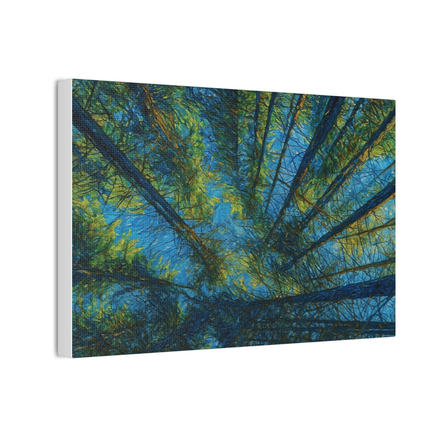 Forest Canopy Canvas Print – Upward View Trees Wall Art (Stretched Canvas 0.75")