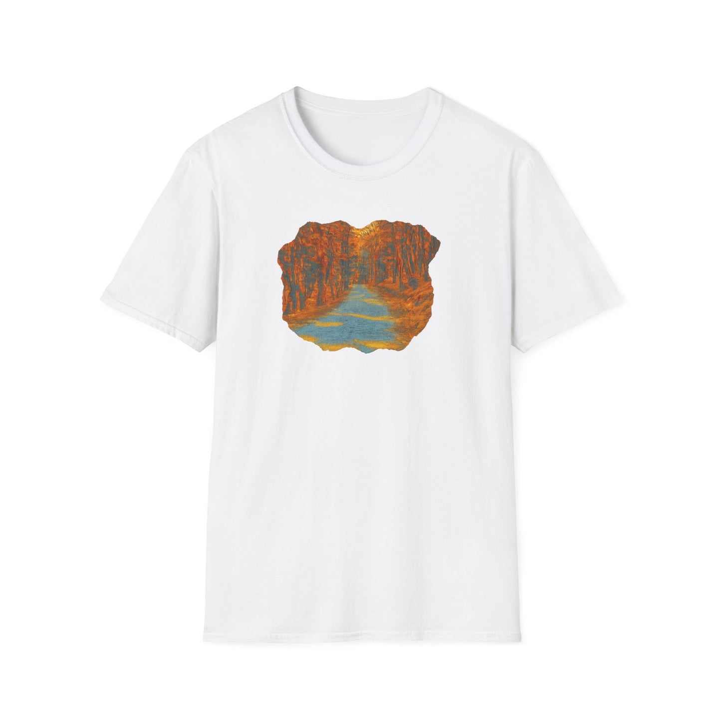 Autumn Pathway Unisex Softstyle T-Shirt, Cozy Fall Shirt, Nature Lover Tee, Scenic Route Top, Gift for Hikers, Casual Wear, Outdoor [...]