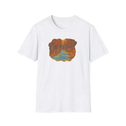 Autumn Pathway Unisex Softstyle T-Shirt, Cozy Fall Shirt, Nature Lover Tee, Scenic Route Top, Gift for Hikers, Casual Wear, Outdoor [...]