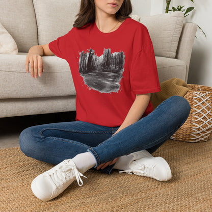 Minimalist Nature-Inspired Unisex Softstyle T-Shirt, Casual Wear, Everyday Style, Gift for Nature Lovers, Eco-Friendly Fashion