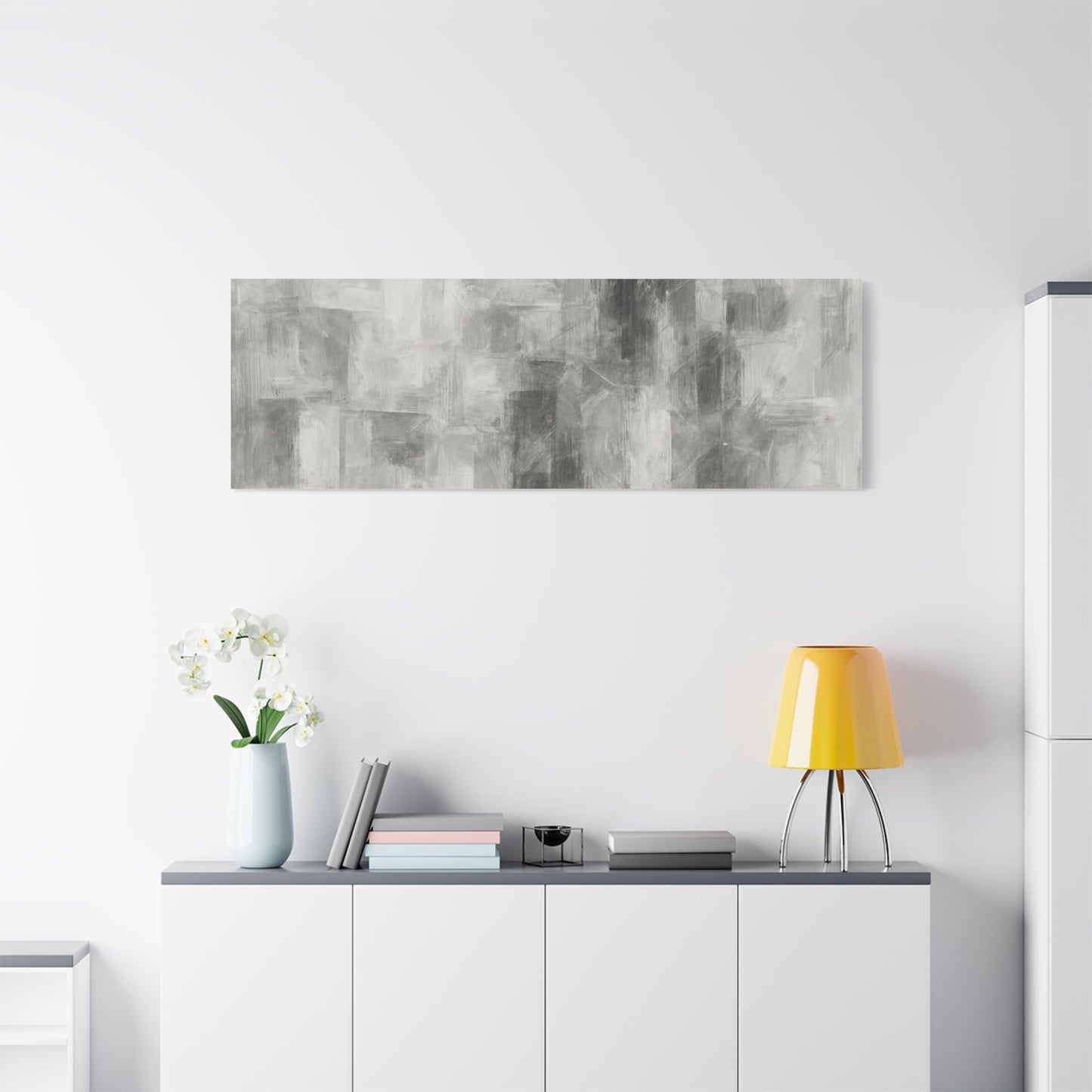 Abstract Grey Canvas Wall Art, Modern Home Decor, Minimalist Artwork, Living Room Accent, Contemporary Art Piece - TRV
