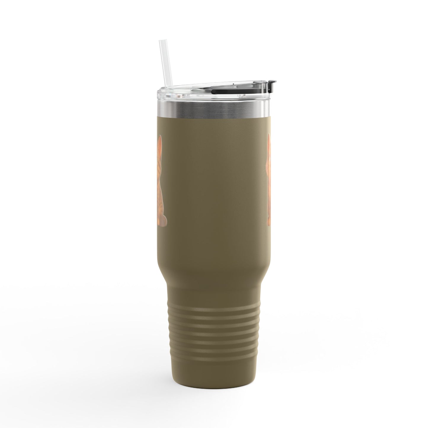 Cute Cat Insulated Travel Mug, Perfect for Pet Lovers, 40oz Coffee Cup, Travel Tumbler, Gift for Cat Lovers, Customizable Mug - TRV