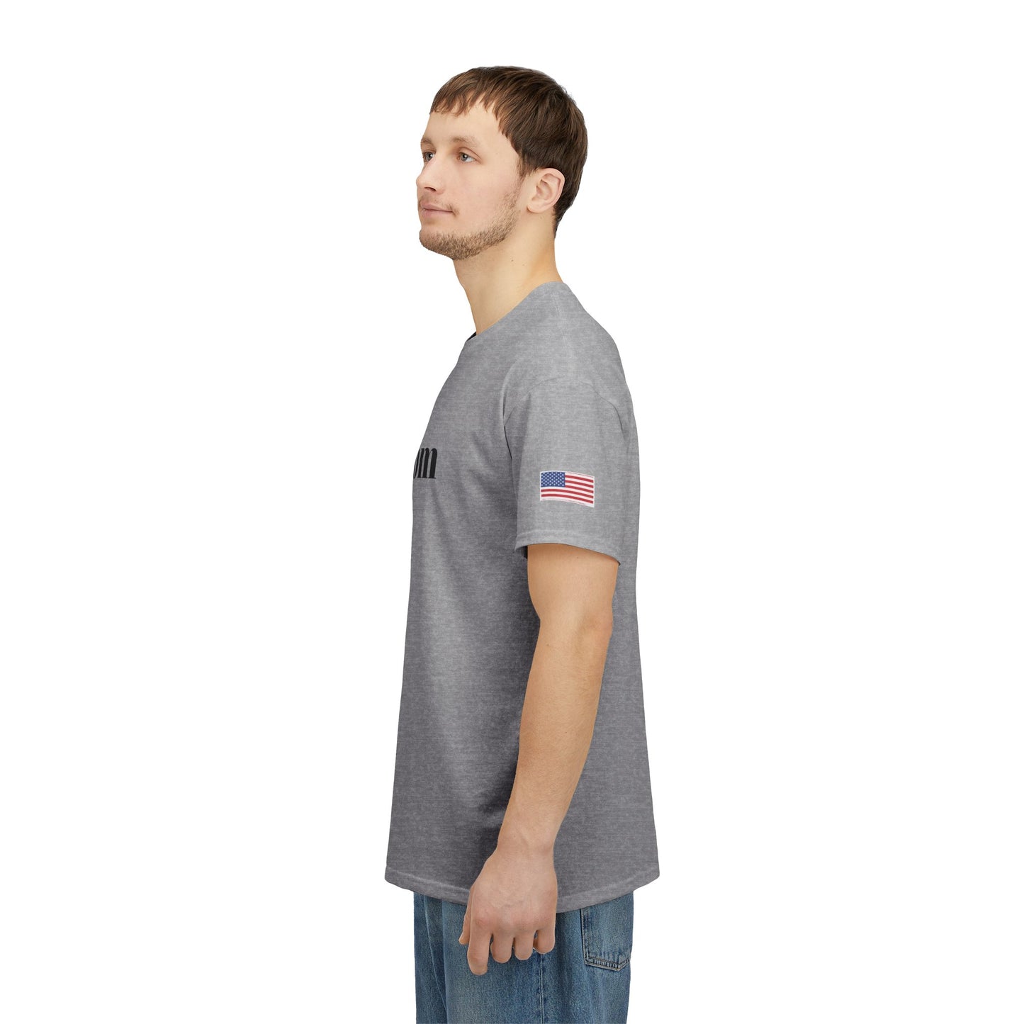 Freedom script tee | T-Shirt, American flag sleeve - TRV