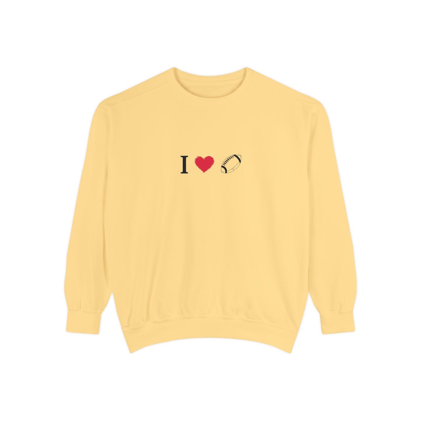Unisex Sweatshirt, I love Football, Cozy, Perfect for Everyday Wear, Gift Idea for Friends, Couples, and Special Occasions - TRV