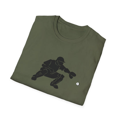 Baseball Catcher Unisex Softstyle T-Shirt, Sports Apparel, Gift for Athletes, Workout Gear, Casual Wear, Special Occasions