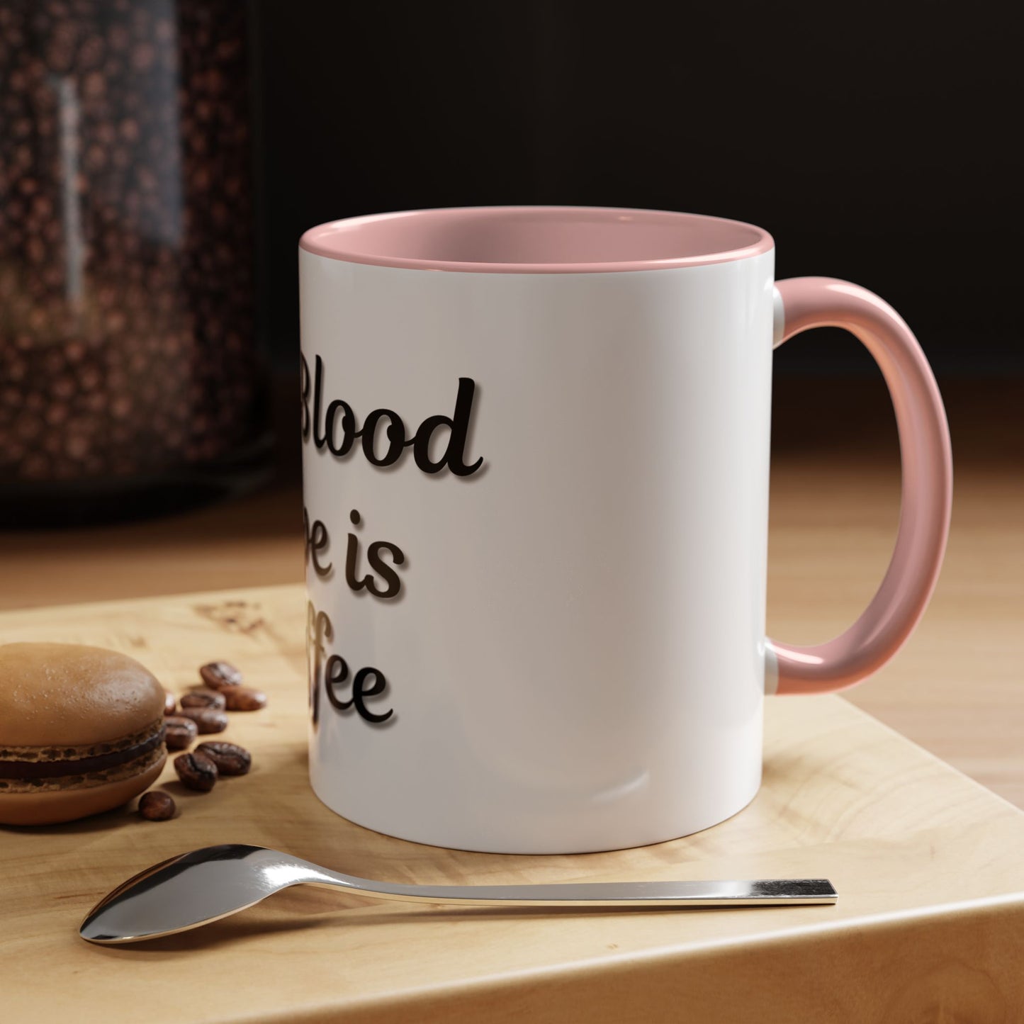 My Blood Type is Coffee Accent Mug - Perfect Gift for Coffee Lovers - TRV