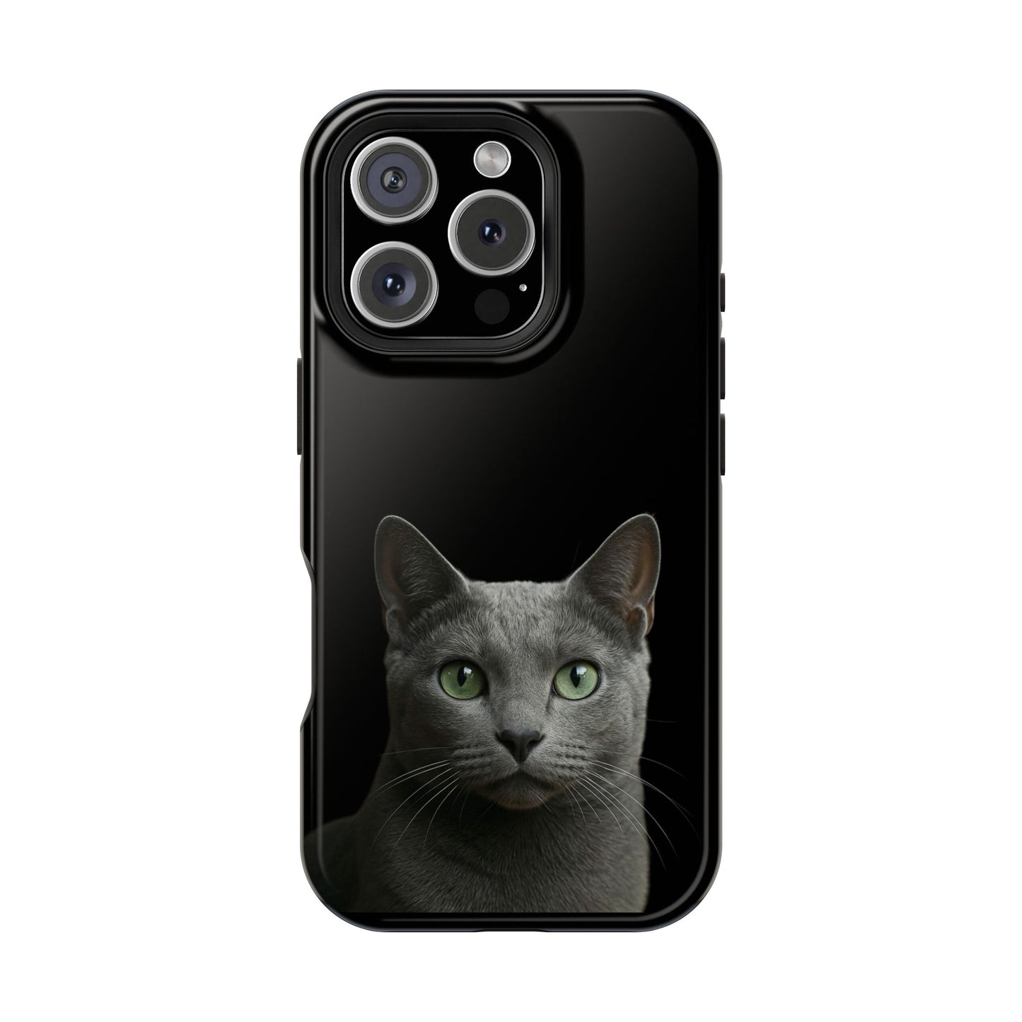 Russian Blue Cat Phone Case — Magnetic Impact-Resistant iPhone Cover