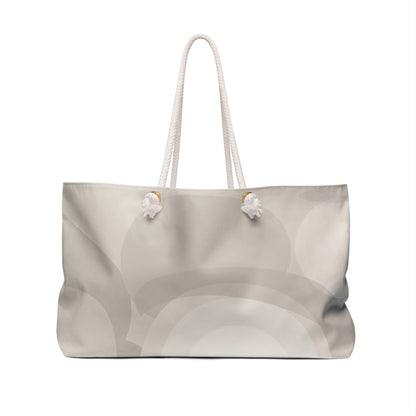 Neutral Circle Pattern Weekender Bag | Abstract Minimal Beach Tote