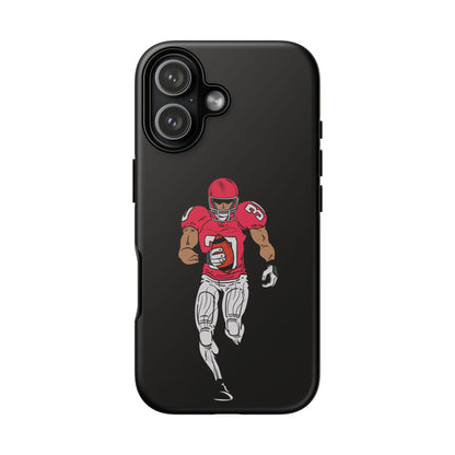 Football Player Tough Phone Case – Protective Black Sports iPhone Case