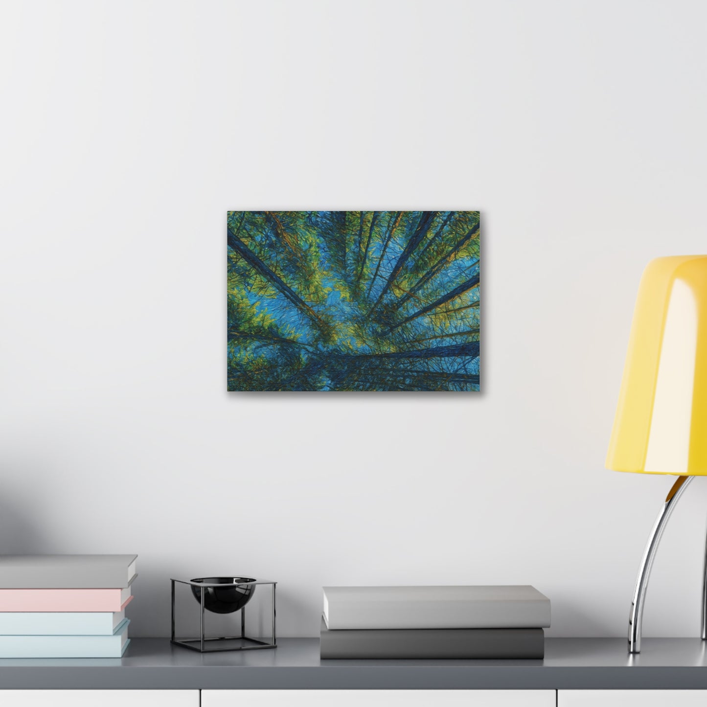 Forest Canopy Canvas Print – Upward View Trees Wall Art (Stretched Canvas 0.75")