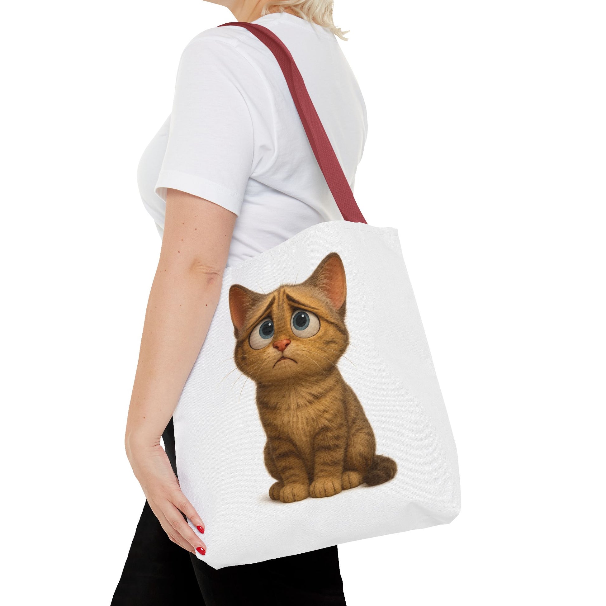 Cute Cat Tote Bag, Animal Lover Gift, Shopping Tote, Reusable Bag, Cute Merchandise, Eco-Friendly Gift - TRV